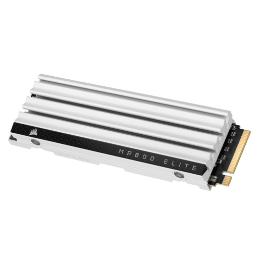 Corsair MP600 Elite 1TB M.2 PCIe Gen4 x4 NVMe SSD – Optimized for PS5 – Included Heatsink – M.2 2280 – Up to 7,000MB/sec Sequential Read – High-Density 3D TLC NAND – White